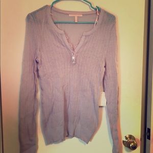 Lace and knit long sleeve